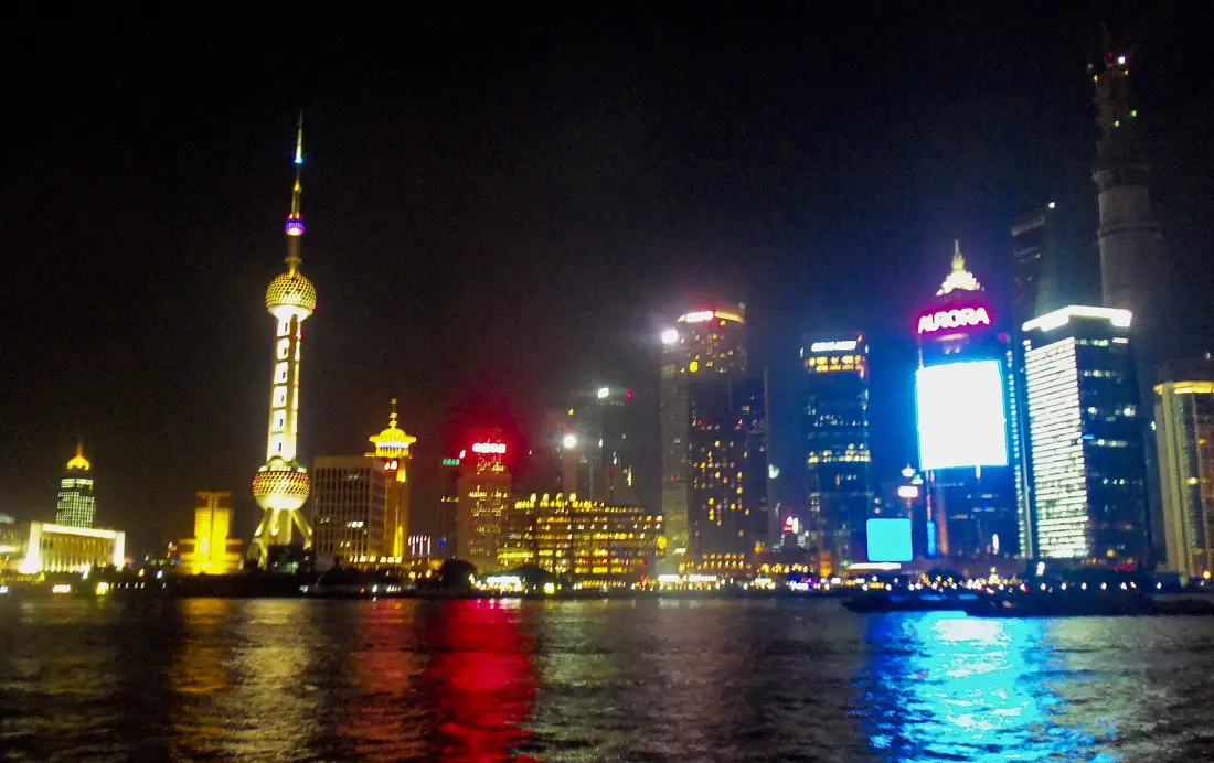 Lujiazui skyline in Shanghai at night