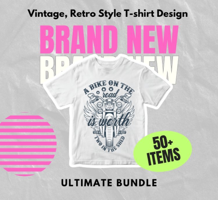 High Quality 50+ Vintage and retro style T-shirt Designs