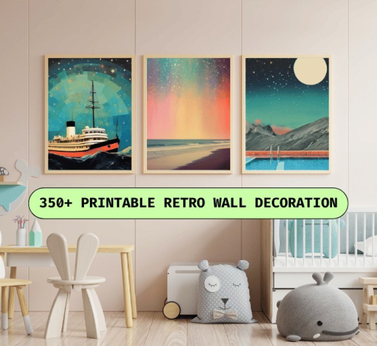 350+ Printable Retro-Style Wall Art Decorations