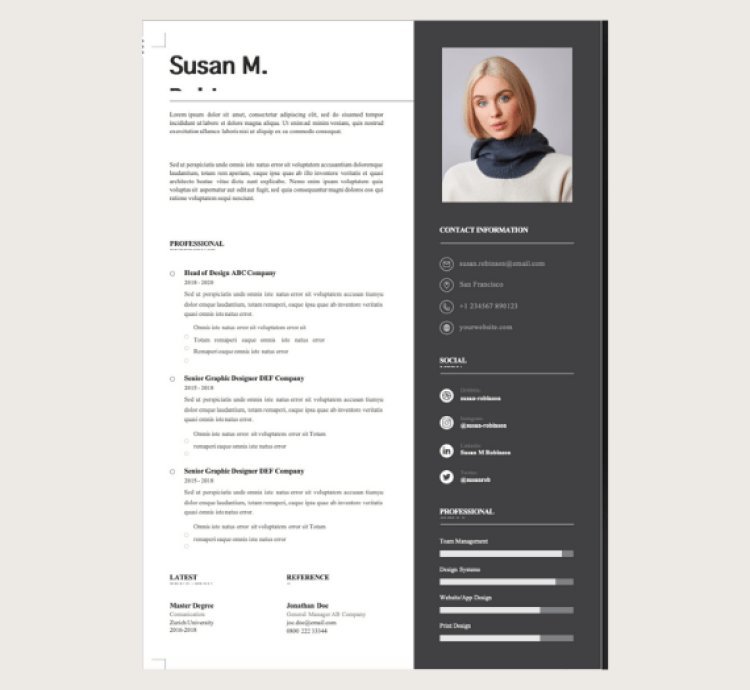 50+ Professional Resume CV Ready made Word Templates