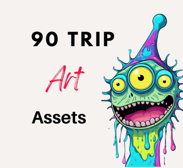 90 Acid-Free Paper Psychedelic Art Pack