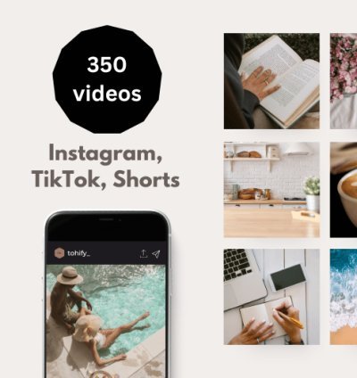 350 Social Media Chill, Work, Coffee, Flowers Ready Made Videos