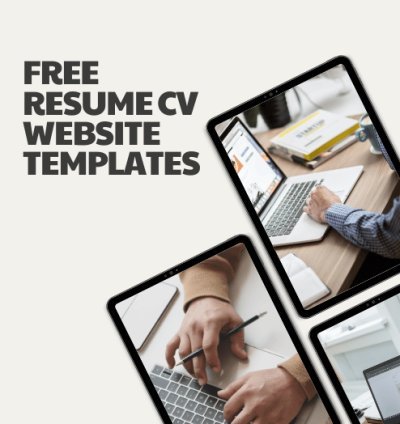 10 Free Resume CV Website Templates