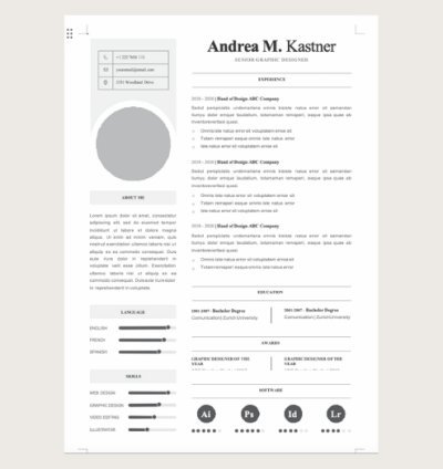 50+ Professional Resume CV Ready made Word Templates 5