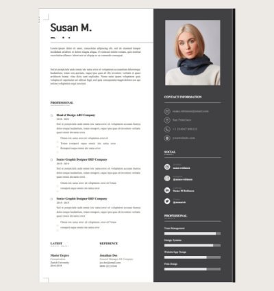 50+ Professional Resume CV Ready made Word Templates 3