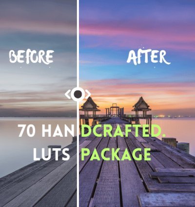 70 Professionally Handcrafted LUTs for Cinematic Color Grading