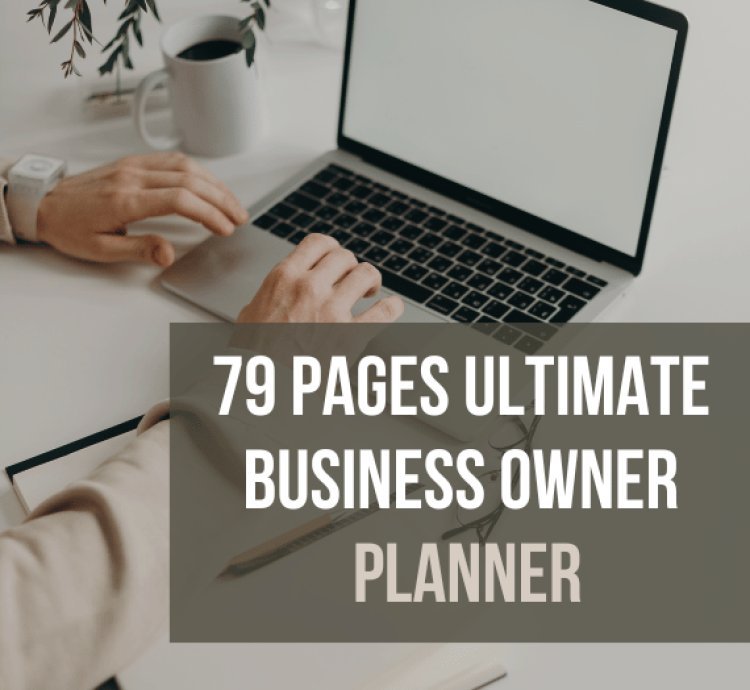 79 Page Ultimate Business Owner Planner | Complete Organizer for Goals | Tasks | Finances |  Meetings | Daily Planning and Ideas