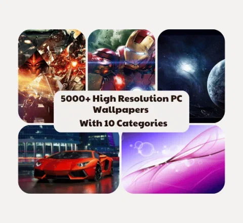 5000 High-Resolution PC Wallpapers with 10 Categories