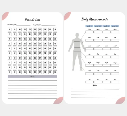 12-Week Workout + Bonus Weight Loss Printable Planners 5