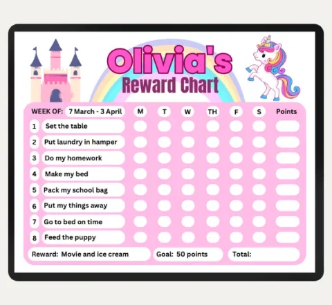 Reward Chart Games for Kids and Adults | 5 Printable PDF Files 4
