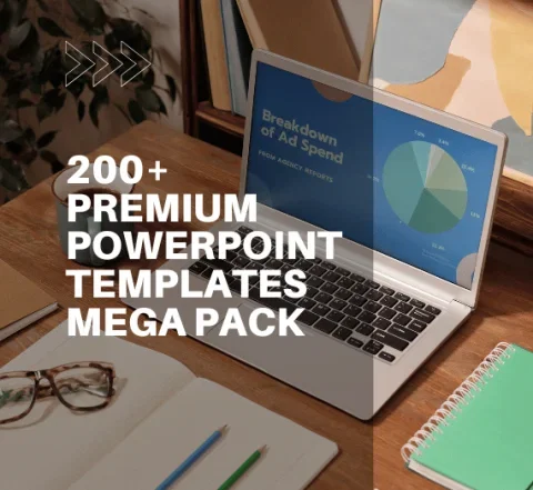 200+ Ready-to-Use Mega Pack Premium PowerPoint Templates | Over 50 Categories