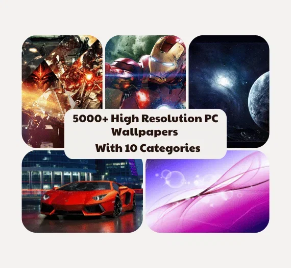 5000 High-Resolution PC Wallpapers with 10 Categories