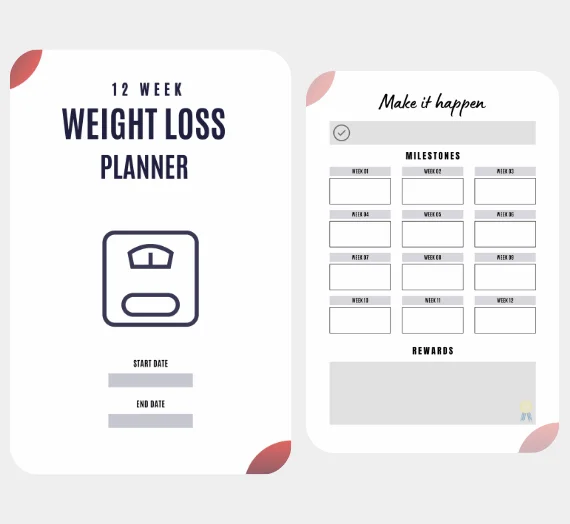 12-Week Workout + Bonus Weight Loss Printable Planners